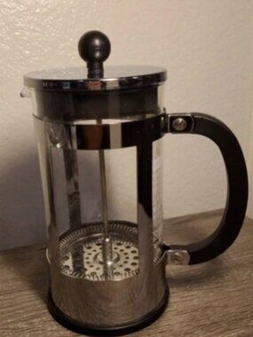 Bodum KENYA French Press Coffee Maker Stainless Steel Glass 34oz 8 Cup.